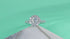 Bague de fiançailles halo en argent sterling 1 ct moissanite taille ronde Ariella